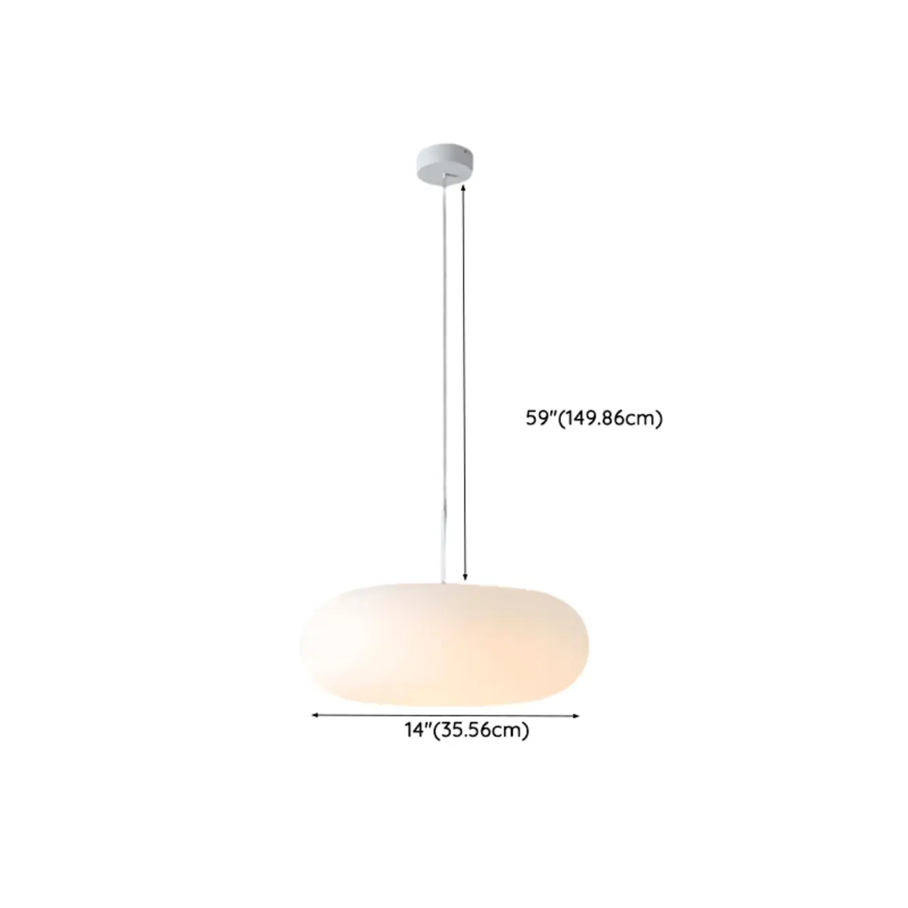 Modern Art Deco Resin Pendant Light with White Shade Image - 11 | homeyfad