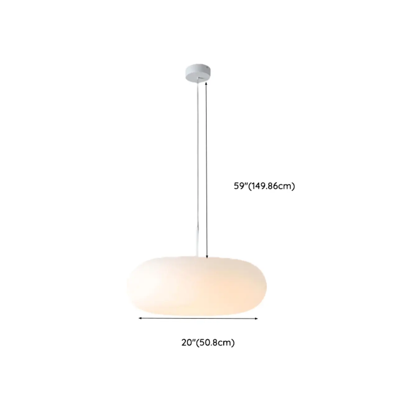 Modern Art Deco Resin Pendant Light with White Shade Image - 12 | homeyfad