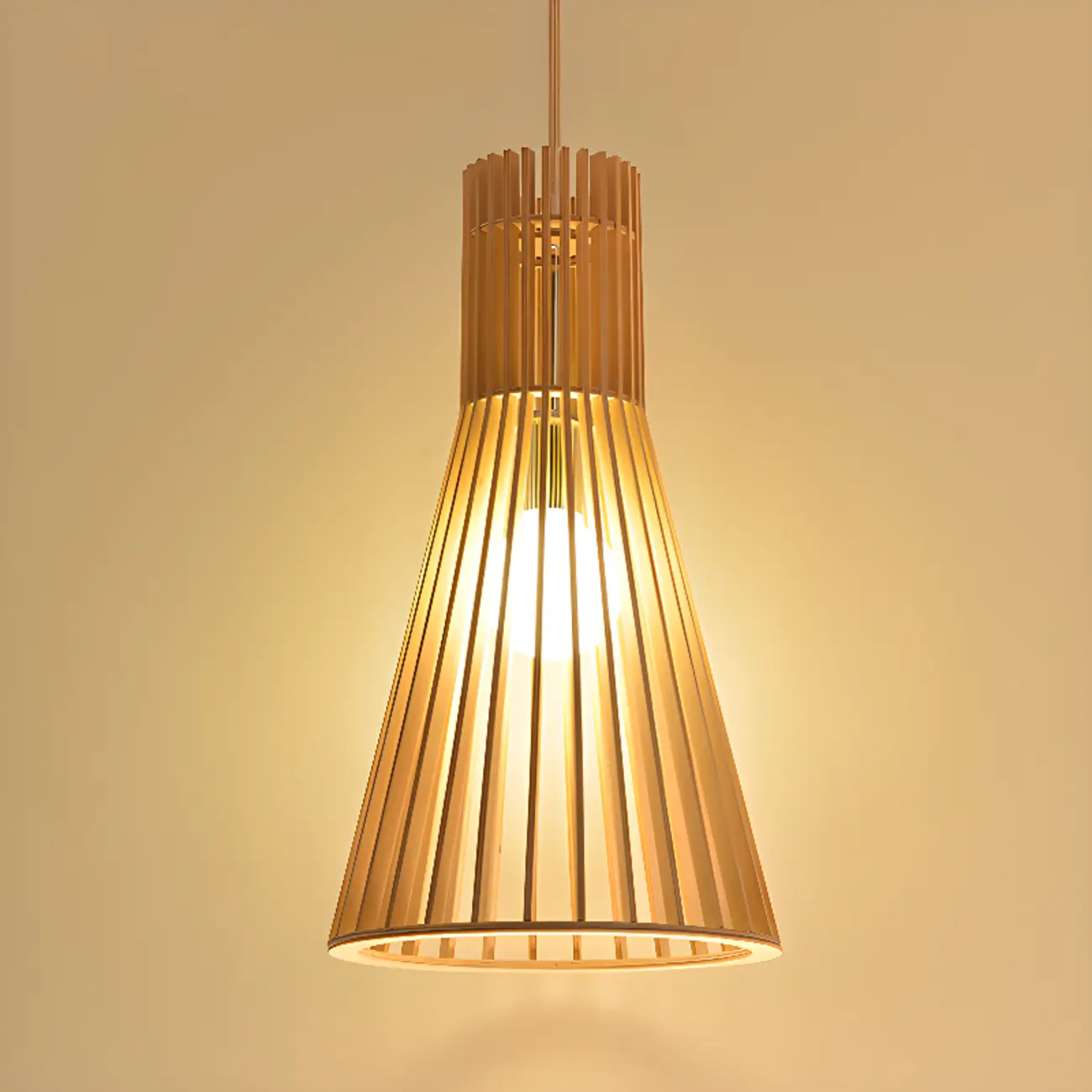 Oriental Adjustable Wood Pendant Light for Kitchen Dining Image - 19 | homeyfad