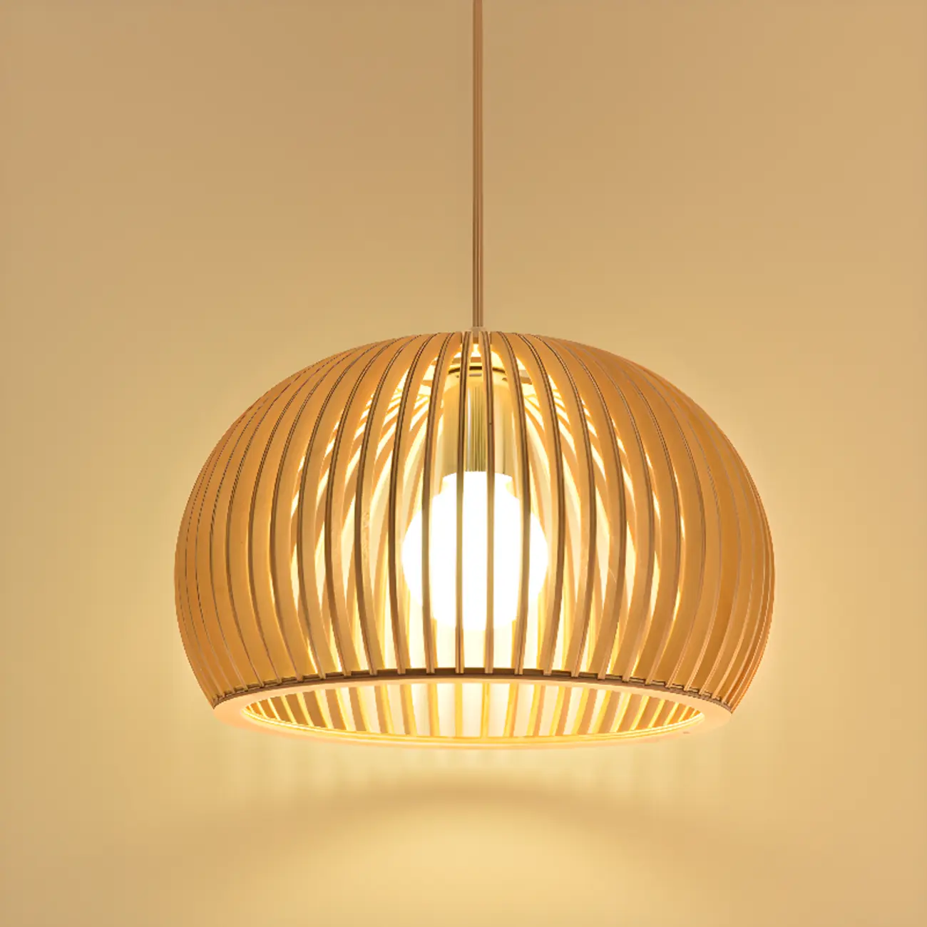 Oriental Adjustable Wood Pendant Light for Kitchen Dining Image - 20 | homeyfad