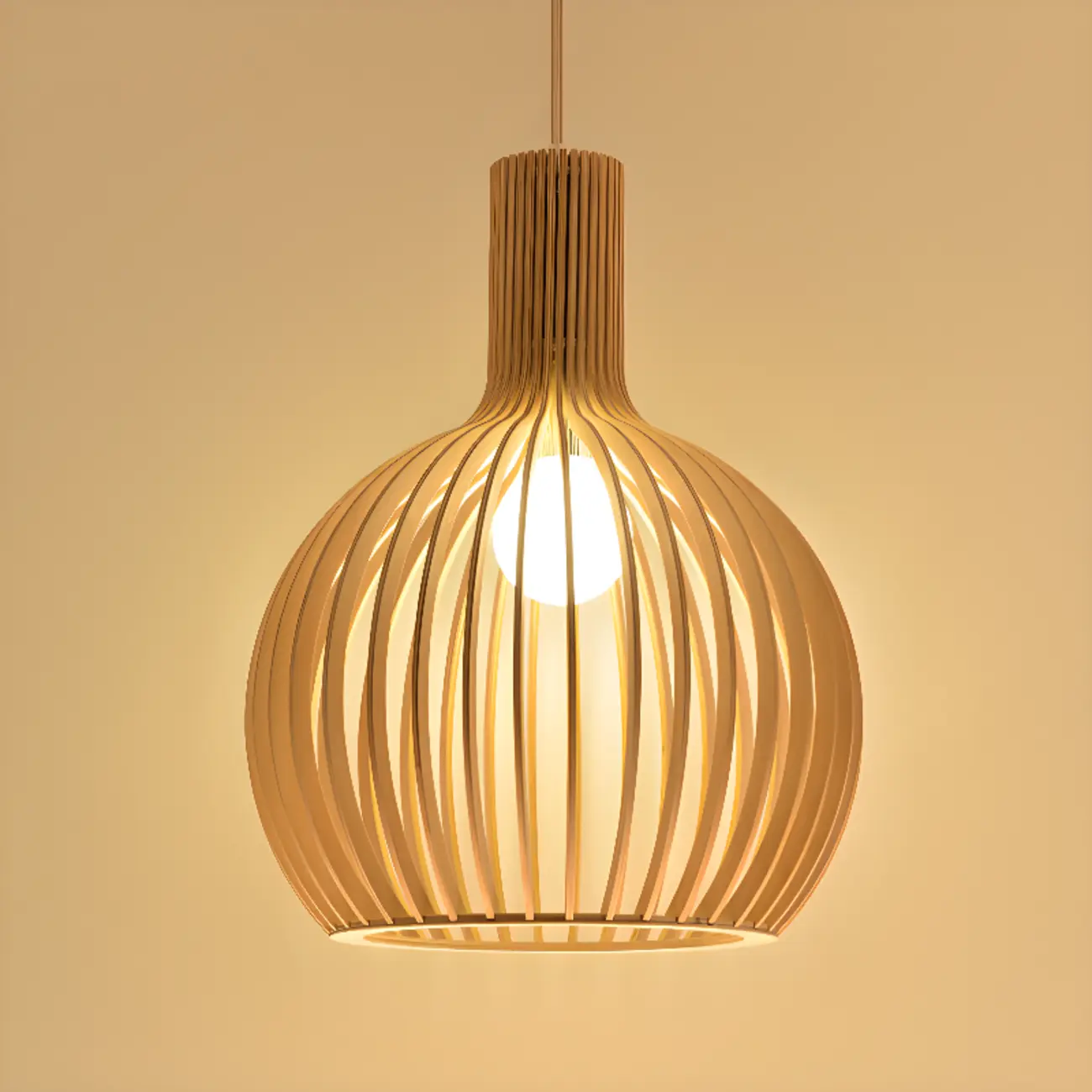 Oriental Adjustable Wood Pendant Light for Kitchen Dining Image - 21 | homeyfad