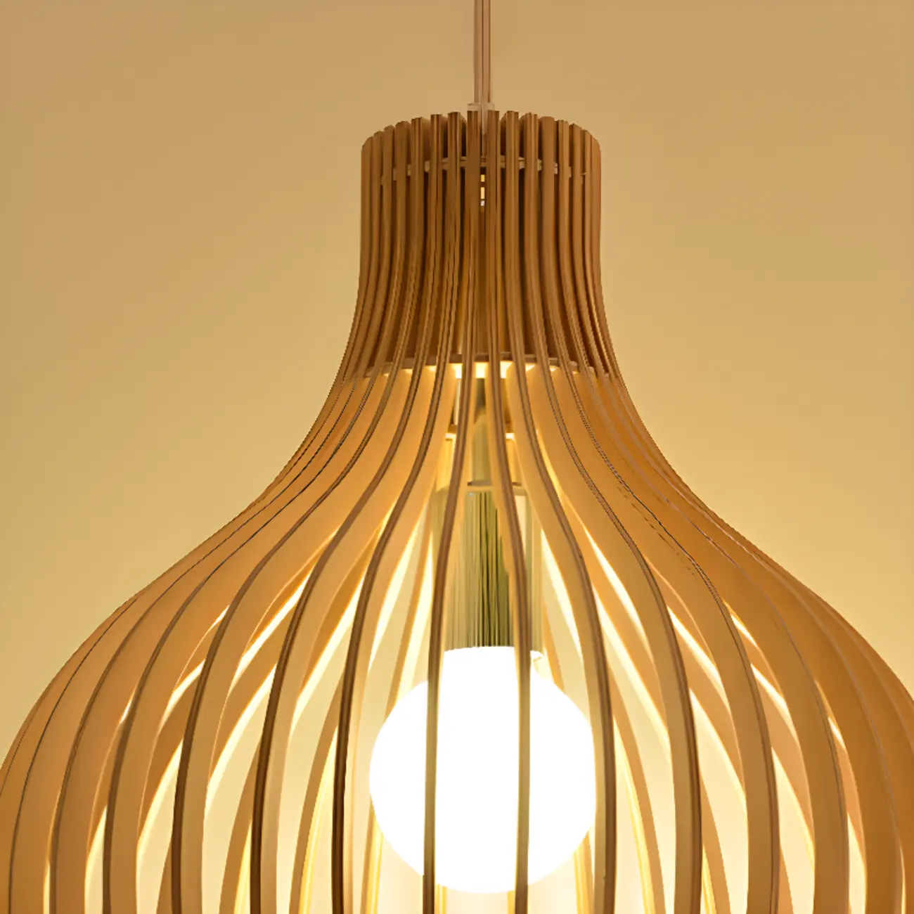 Oriental Adjustable Wood Pendant Light for Kitchen Dining Image - 25 | homeyfad