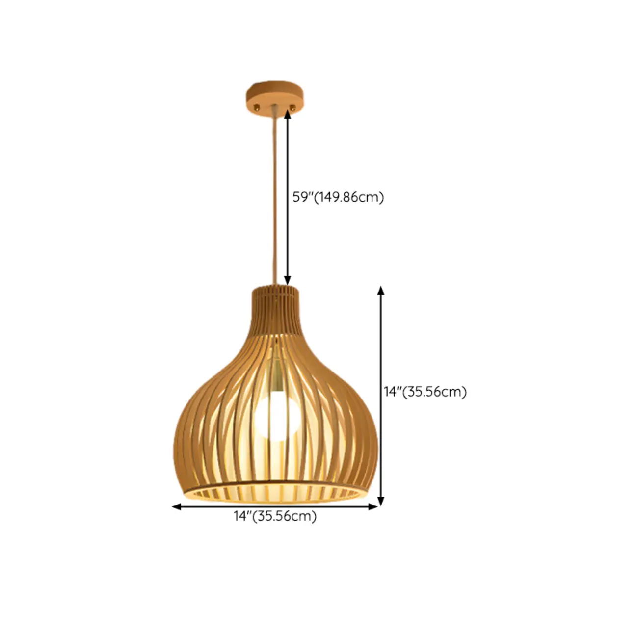 Oriental Adjustable Wood Pendant Light for Kitchen Dining Image - 29 | homeyfad