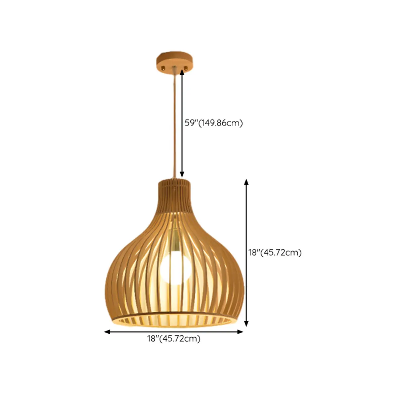 Oriental Adjustable Wood Pendant Light for Kitchen Dining Image - 30 | homeyfad