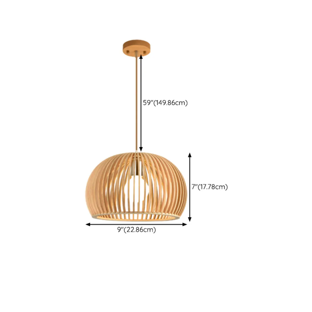 Oriental Adjustable Wood Pendant Light for Kitchen Dining Image - 33 | homeyfad