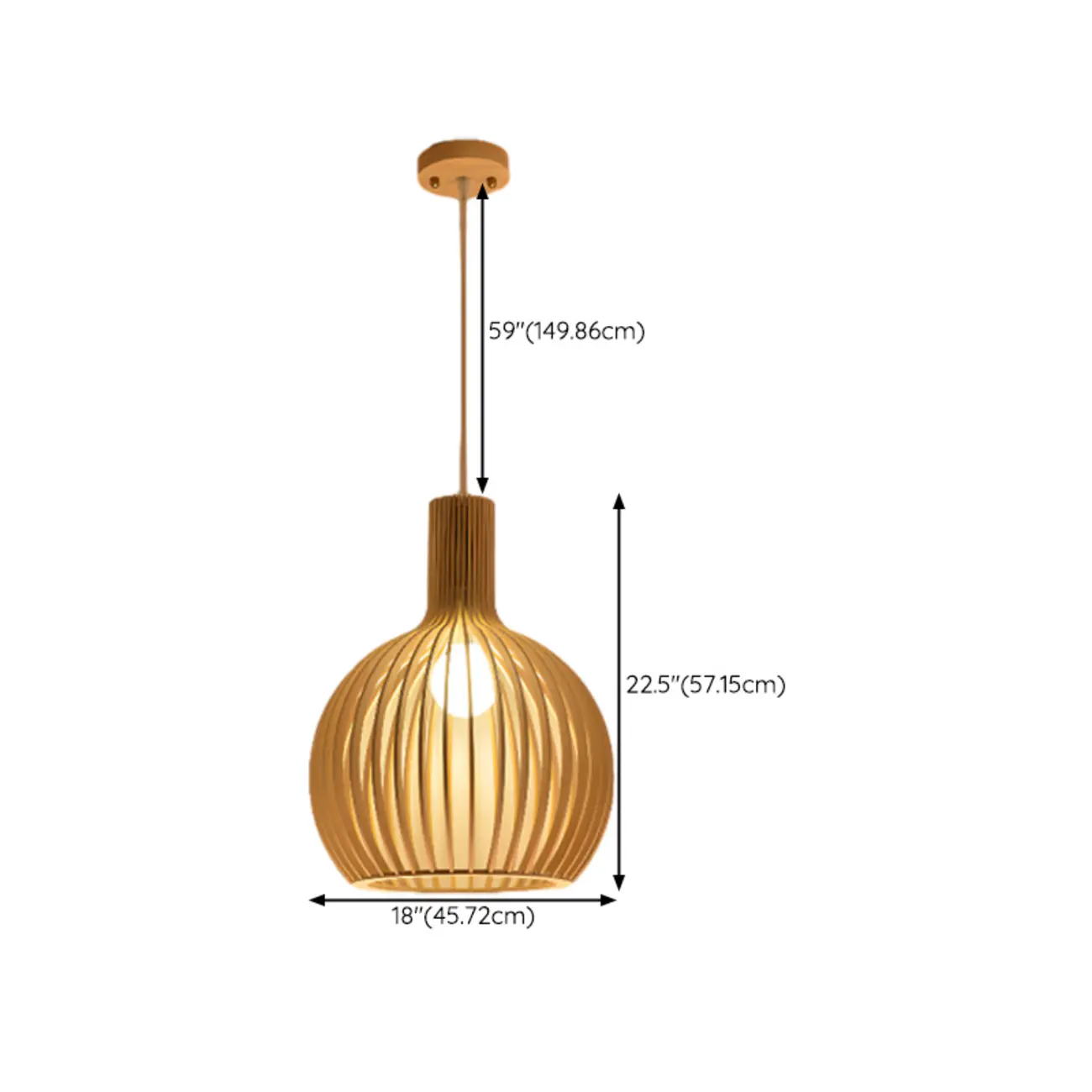 Oriental Adjustable Wood Pendant Light for Kitchen Dining Image - 38 | homeyfad