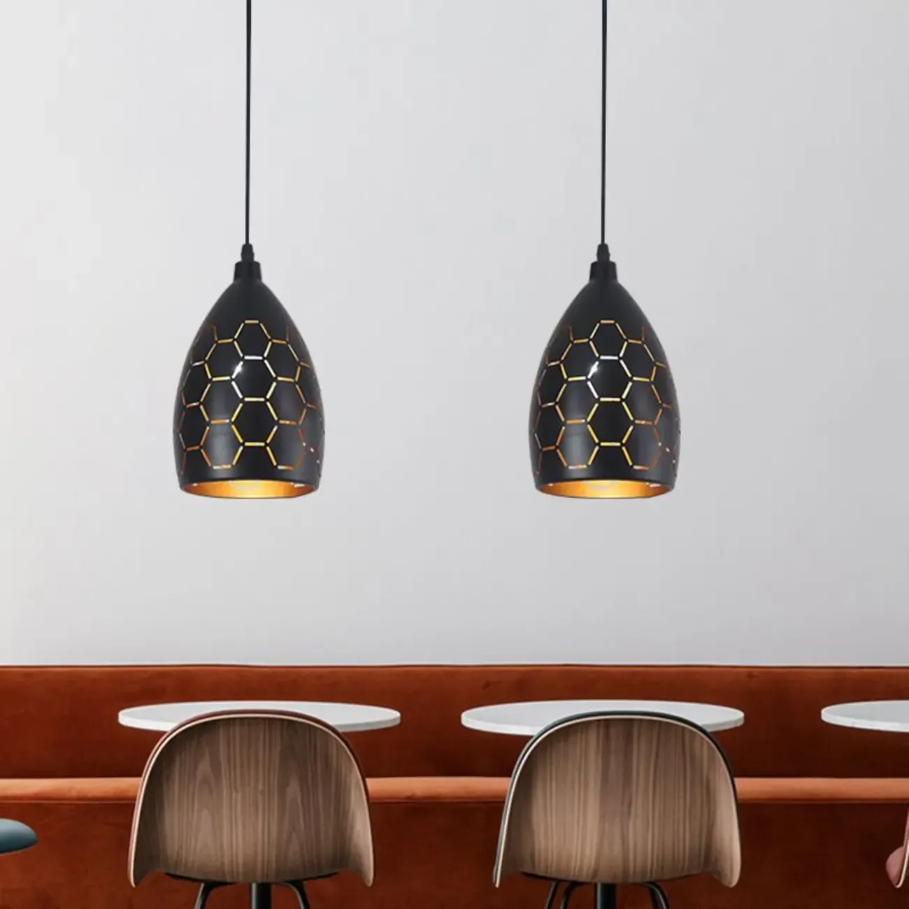 Industrial Black Metal Cone Pendant Light Adjustable for Dining Image - 1