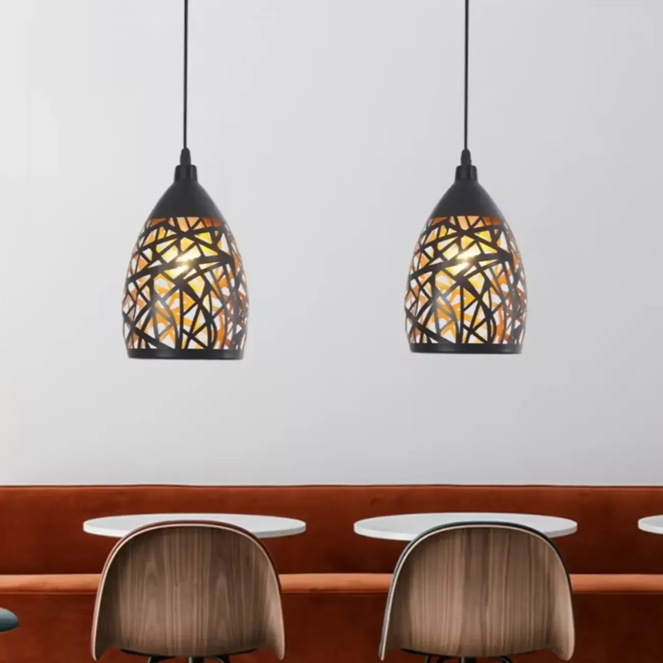 Industrial Black Metal Cone Pendant Light Adjustable for Dining Image - 2