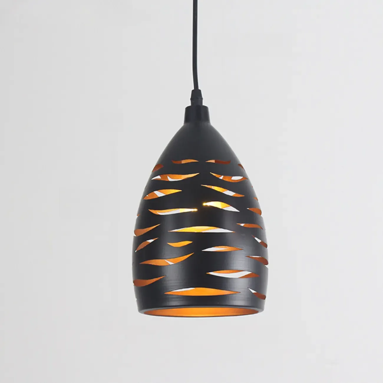 Industrial Black Metal Cone Pendant Light Adjustable for Dining Image - 6