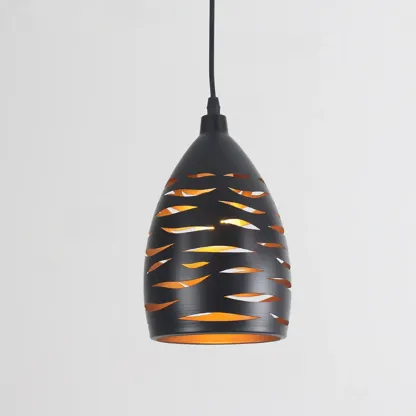 Industrial Black Metal Cone Pendant Light Adjustable for Dining Image - 6