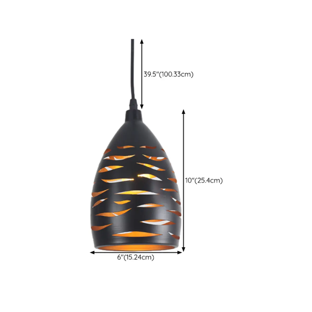Industrial Black Metal Cone Pendant Light Adjustable for Dining #size | homeyfad