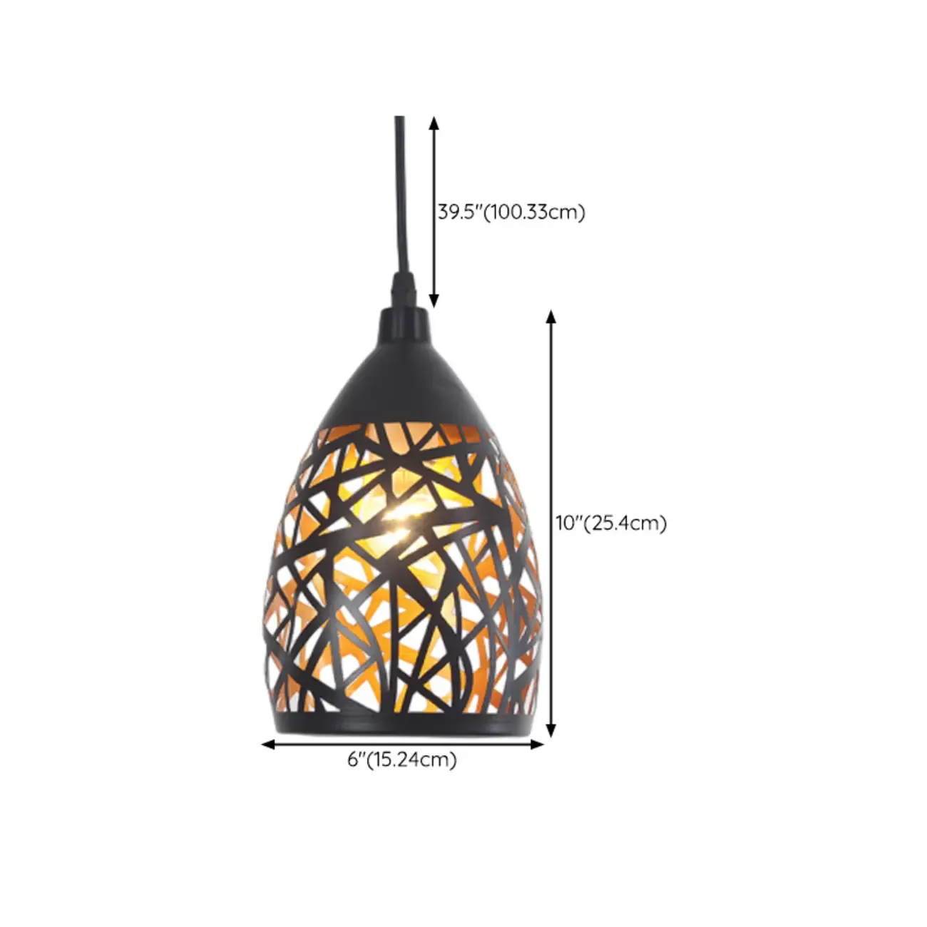 Industrial Black Metal Cone Pendant Light Adjustable for Dining Image - 12