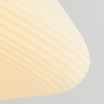 Modern Wood Wall Sconce with Chalk Glass Shade Image - 10