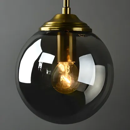 Modern Gold Globe Glass Wall Vanity Light for Bathroom