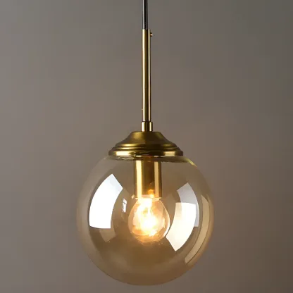 Modern Gold Globe Glass Wall Vanity Light for Bathroom