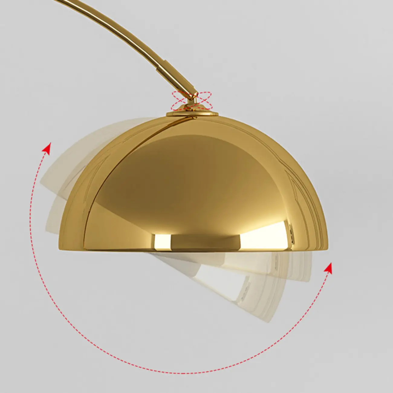 Modern Arc Floor Lamp Plug-In Adjustable Height for Living Room | homeyfad