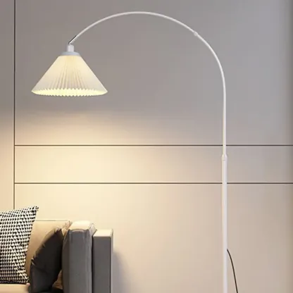 Modern Arc Floor Lamp Plug-In Adjustable Height for Living Room