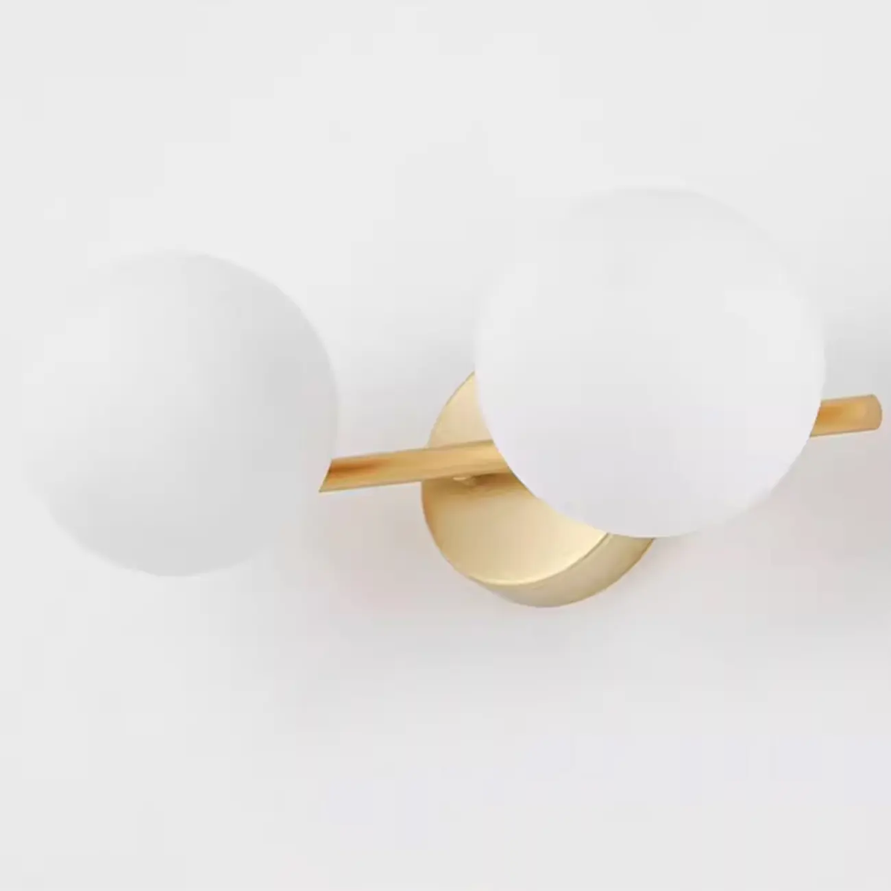 Modern Gold Metal Vanity Light with Globe Glass for Bathroom Image - 12 | homeyfad