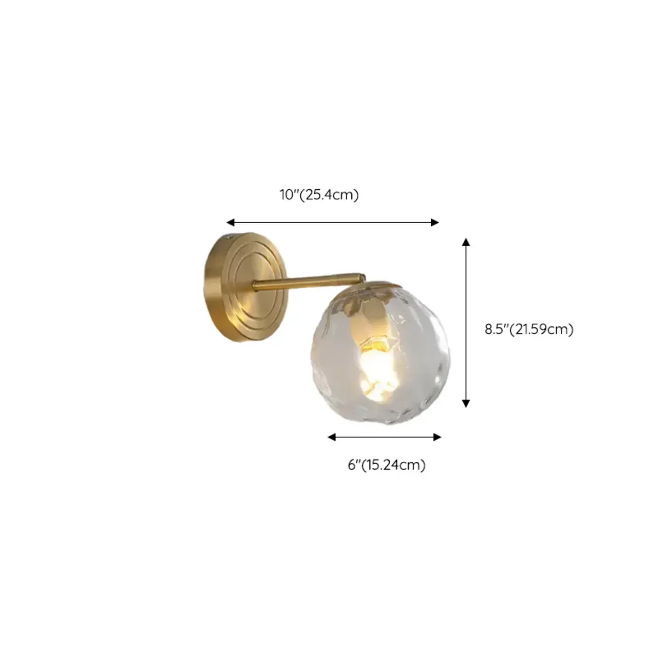 Modern Gold Metal Vanity Light with Globe Glass for Bathroom Image - 22