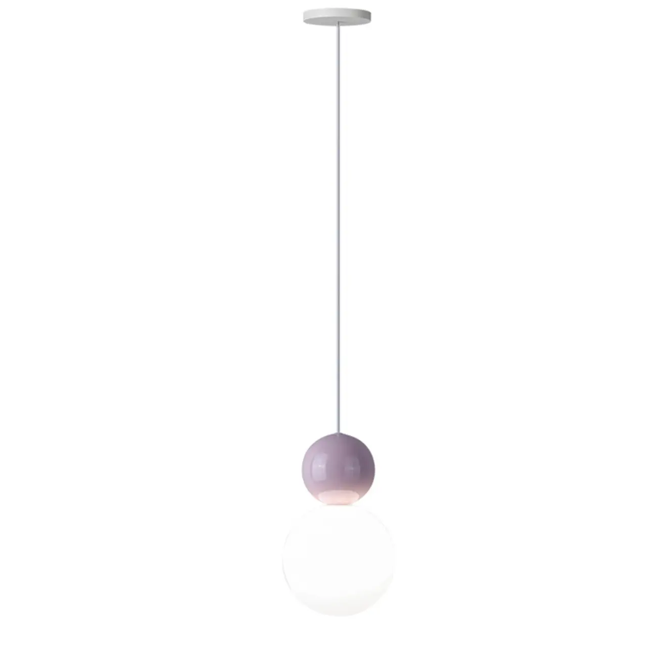 Modern Plastic Beige Globe Bi-pin Pendant Light Image - 10 | homeyfad