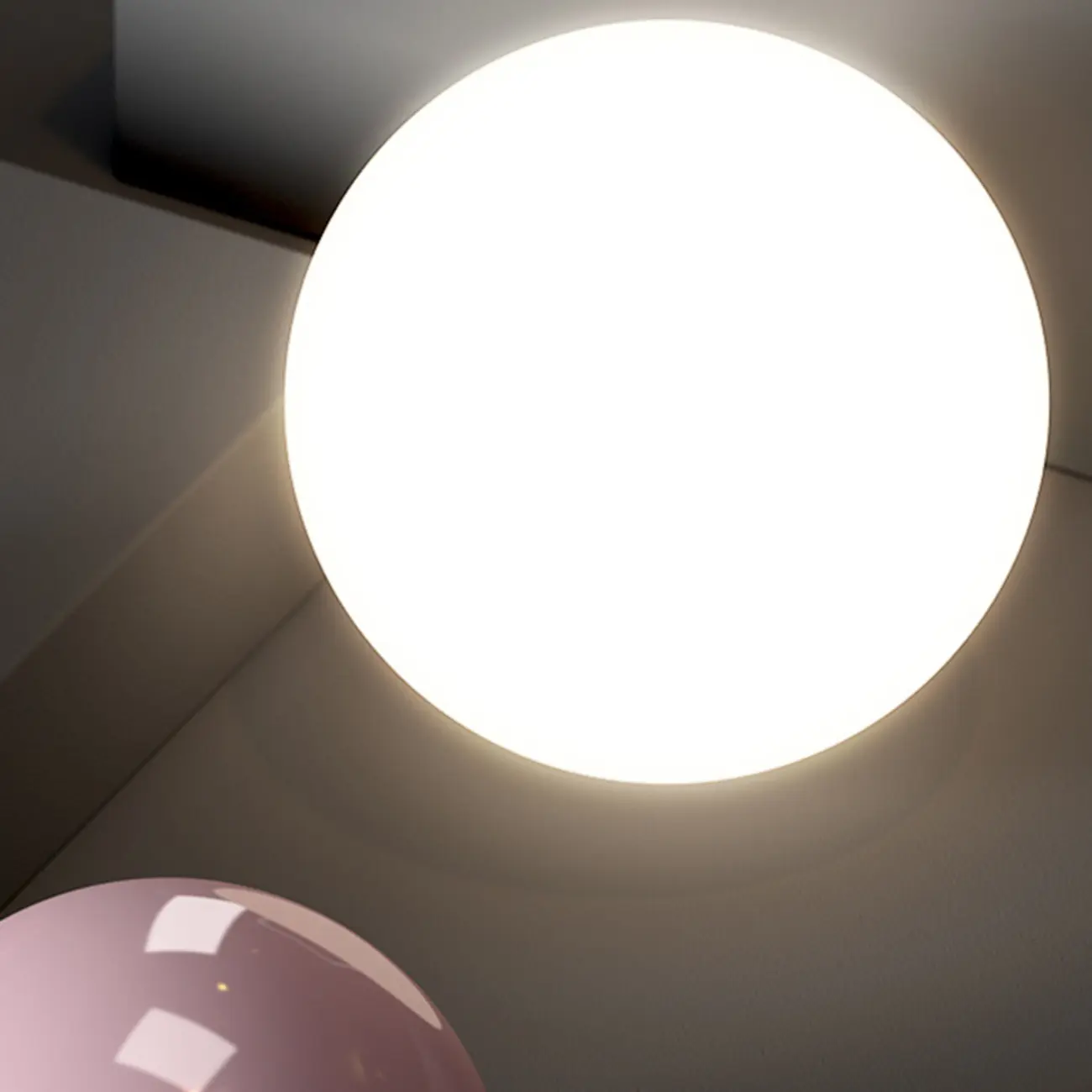 Modern Plastic Beige Globe Bi-pin Pendant Light Image - 12 | homeyfad