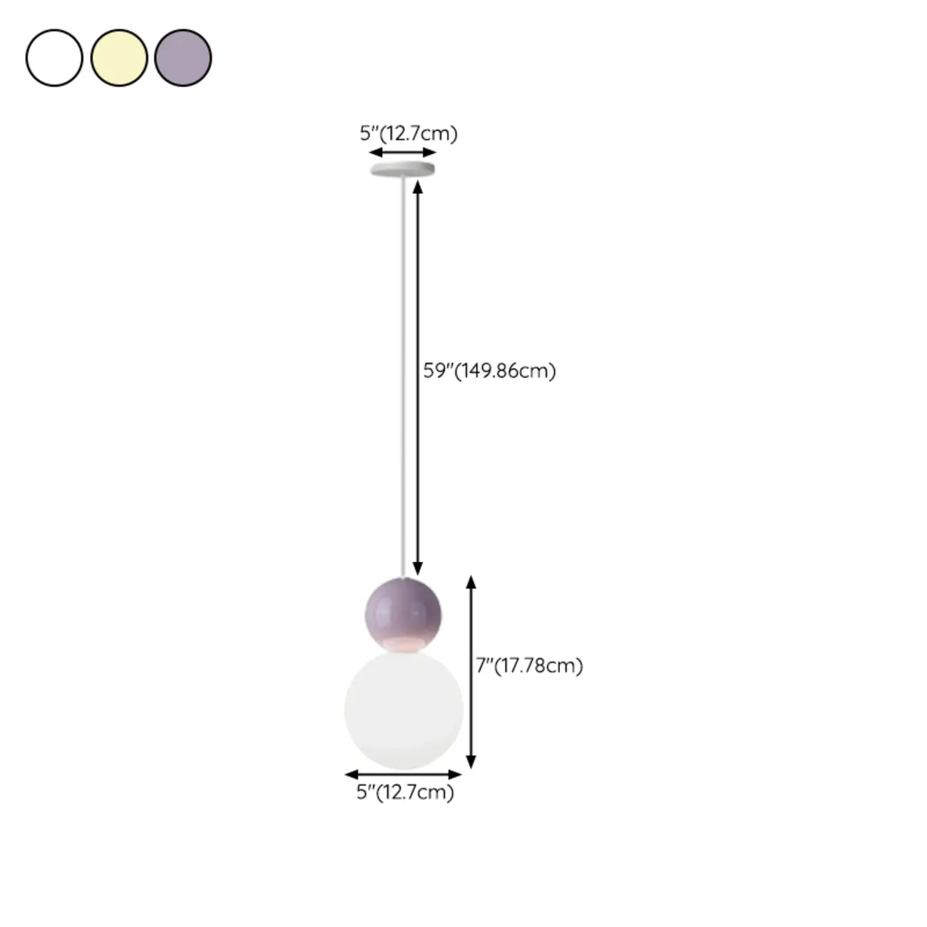 Modern Plastic Beige Globe Bi-pin Pendant Light Image - 19 | homeyfad