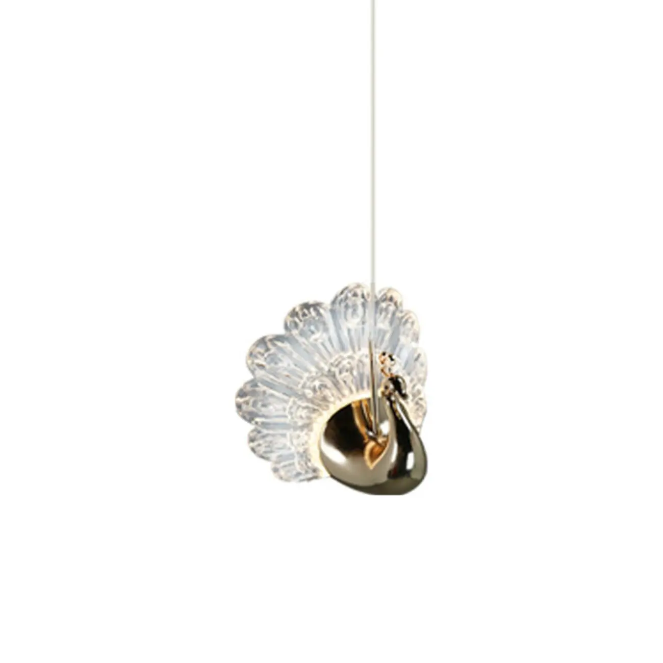 Modern Dimming LED Gold Acrylic Floral Pendant Light Image - 5 | homeyfad