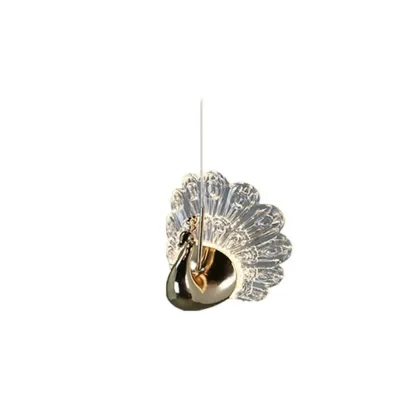 Modern Dimming LED Gold Acrylic Floral Pendant Light Image - 6