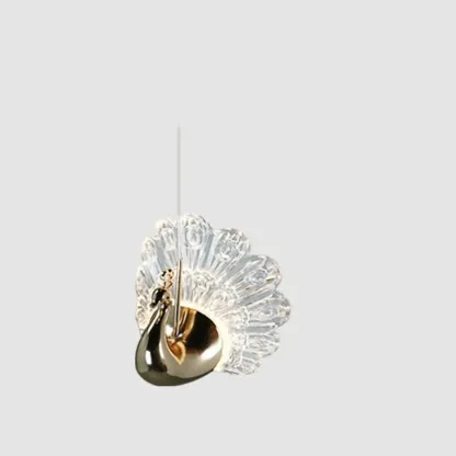 Modern Dimming LED Gold Acrylic Floral Pendant Light Image - 7