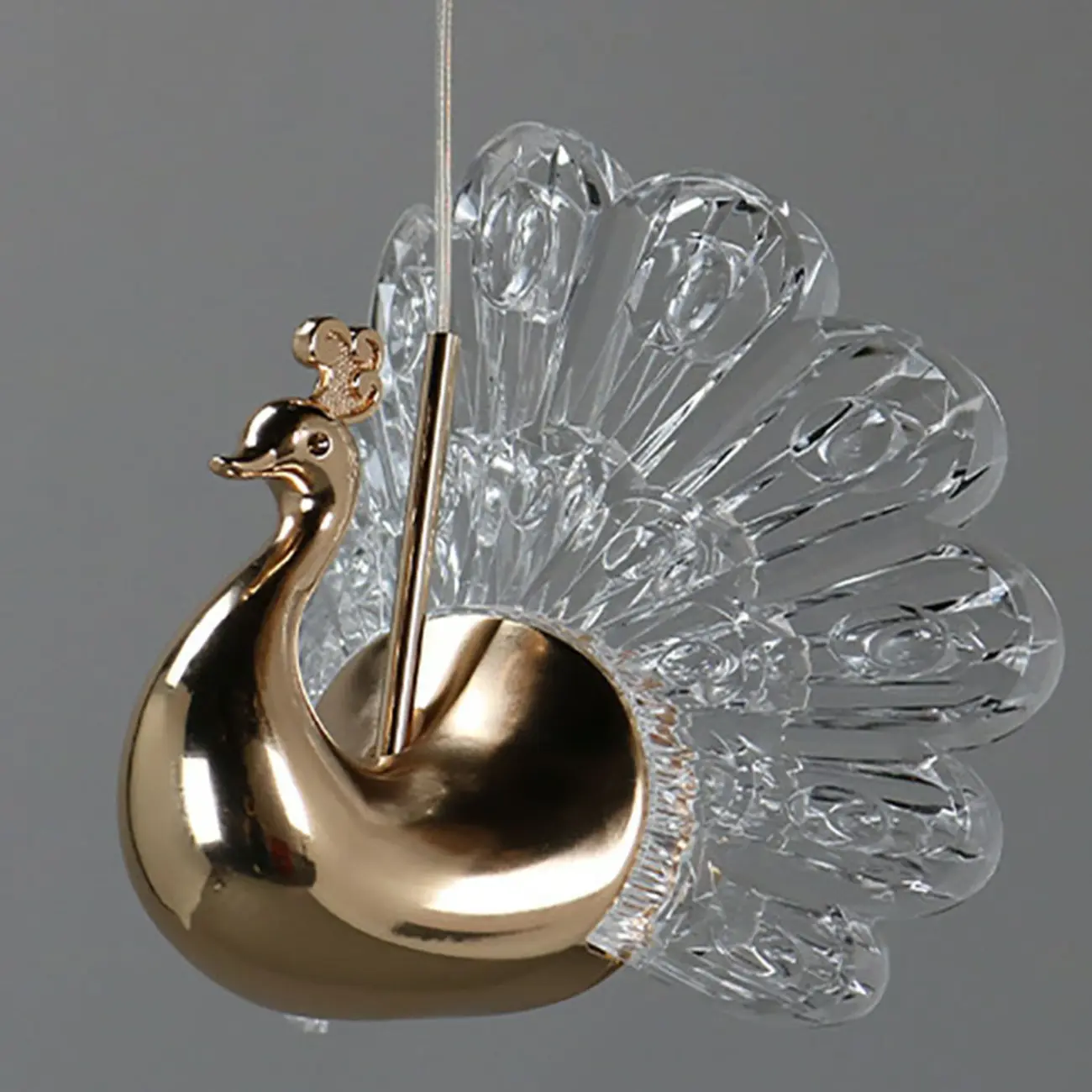 Modern Dimming LED Gold Acrylic Floral Pendant Light Image - 8 | homeyfad