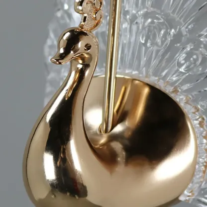 Modern Dimming LED Gold Acrylic Floral Pendant Light Image - 9