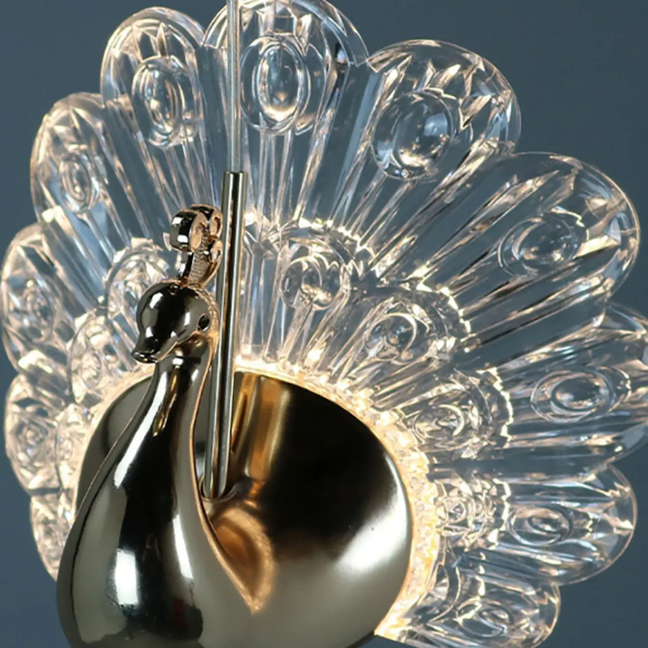 Modern Dimming LED Gold Acrylic Floral Pendant Light Image - 11 | homeyfad