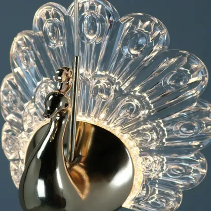 Modern Dimming LED Gold Acrylic Floral Pendant Light Image - 11