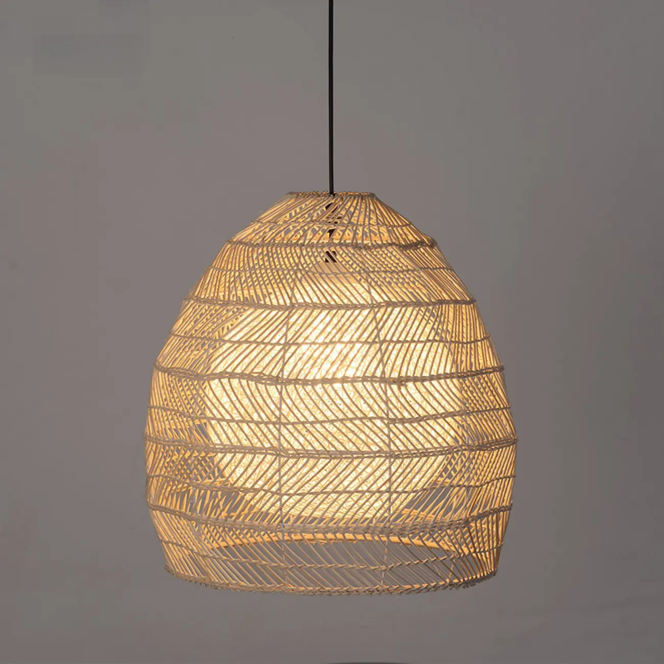Oriental Rattan Geometric Globe Pendant Light Image - 7 | homeyfad