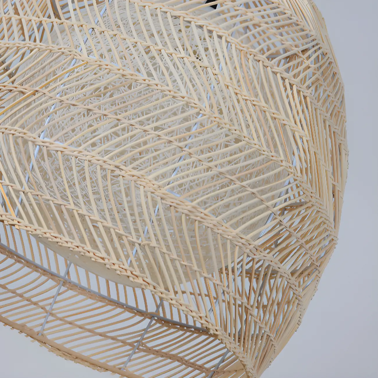 Oriental Rattan Geometric Globe Pendant Light Image - 10 | homeyfad