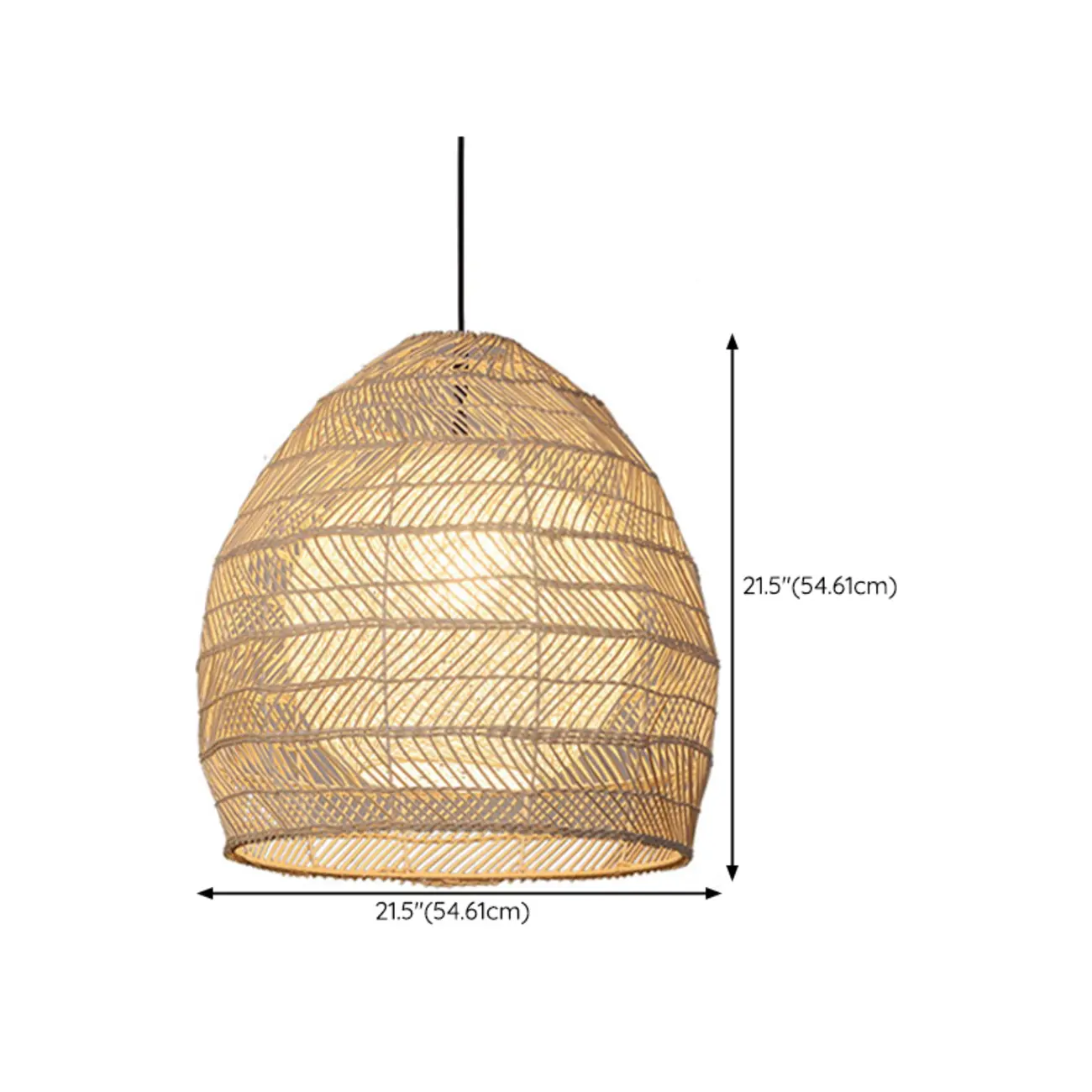 Oriental Rattan Geometric Globe Pendant Light Image - 14 | homeyfad