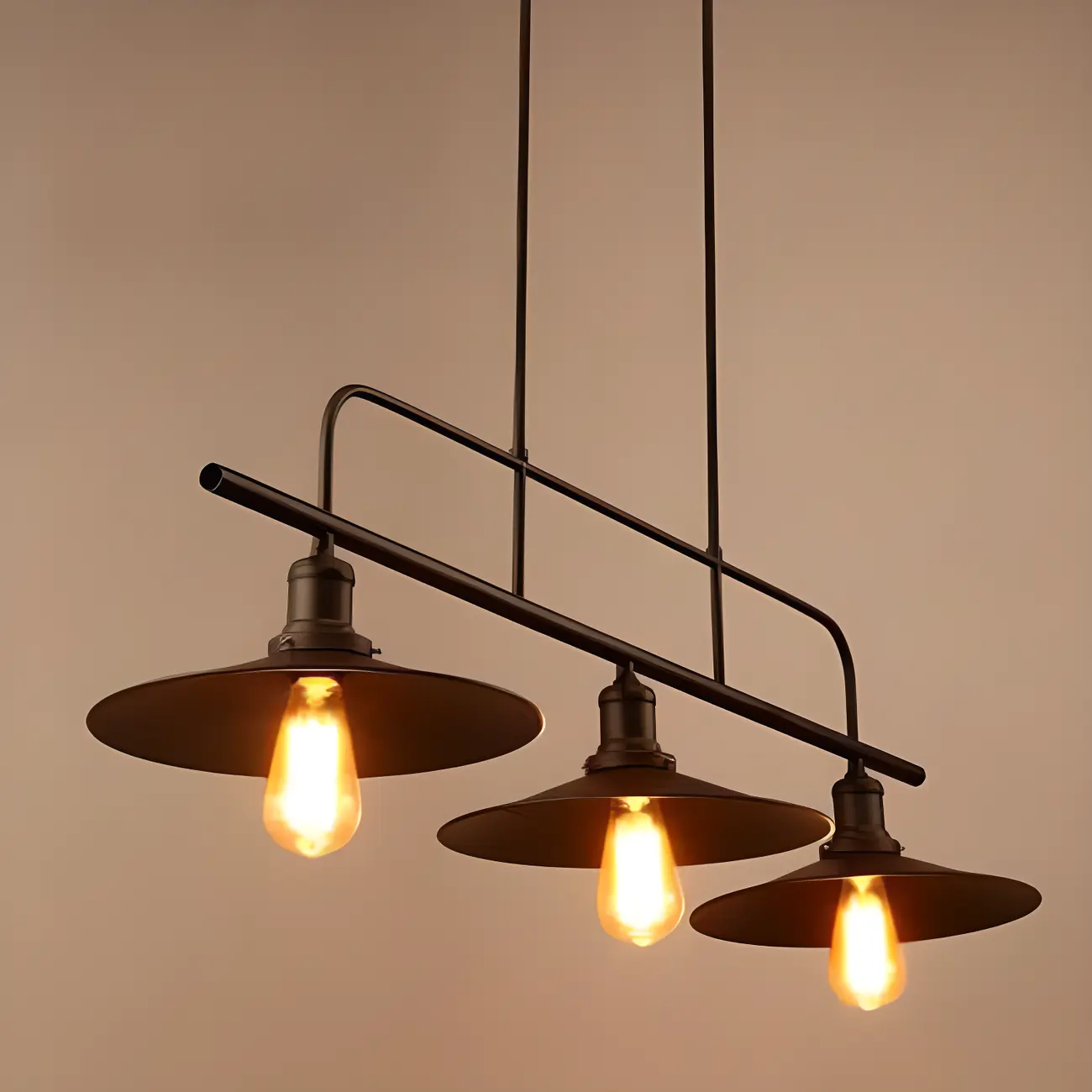 Rustic Iron Black 6-Light Chain Island Pendant Image - 9 | homeyfad