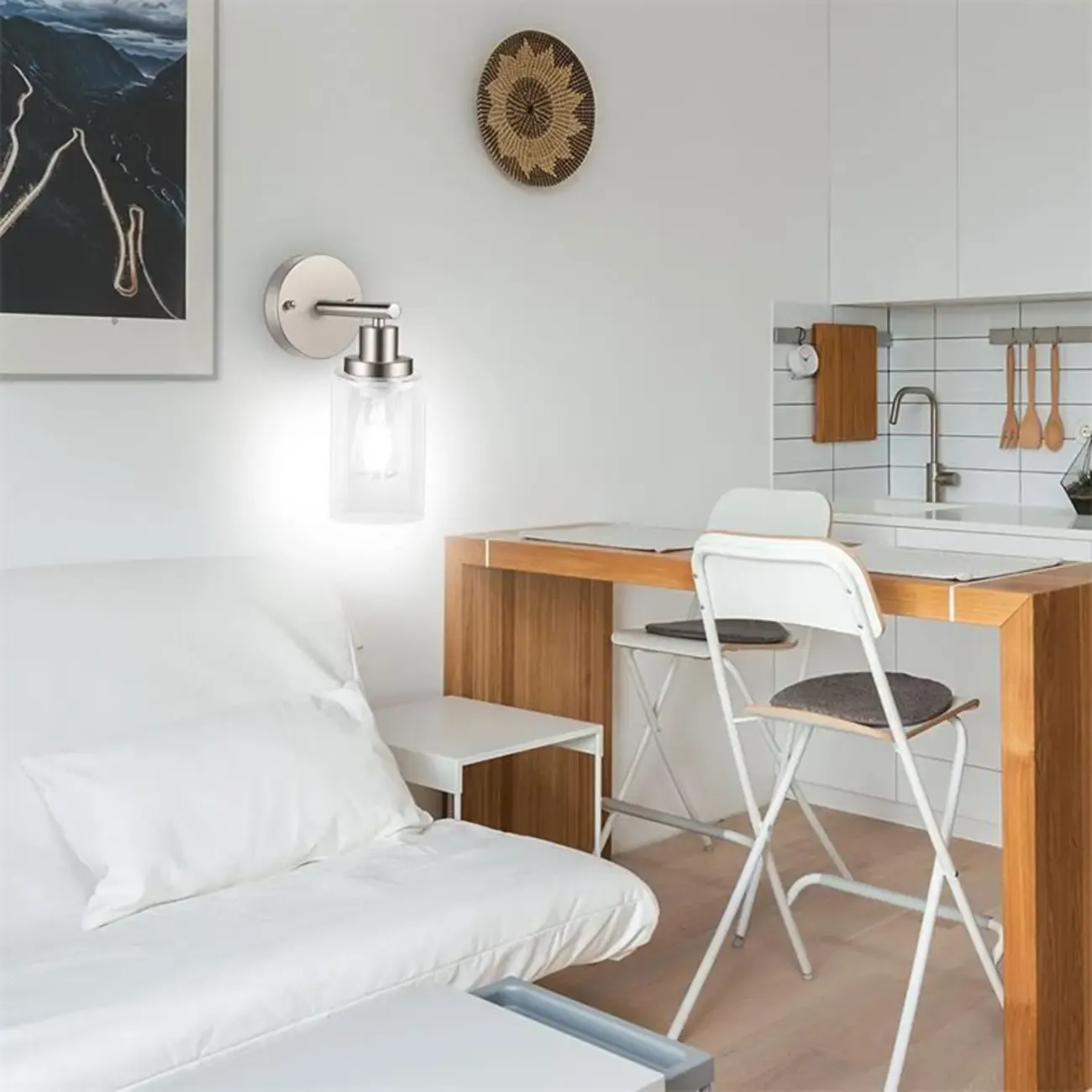 Industrial Black Cylinder 3-Light  Vanity Light for Bathroom