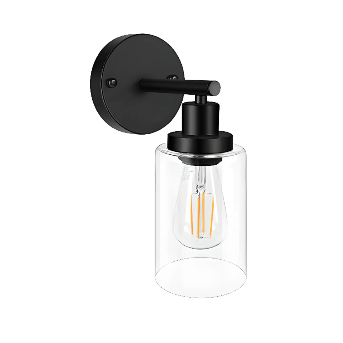 Industrial Black Cylinder 3-Light  Vanity Light for Bathroom | homeyfad