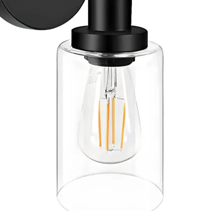 Industrial Black Cylinder 3-Light  Vanity Light for Bathroom