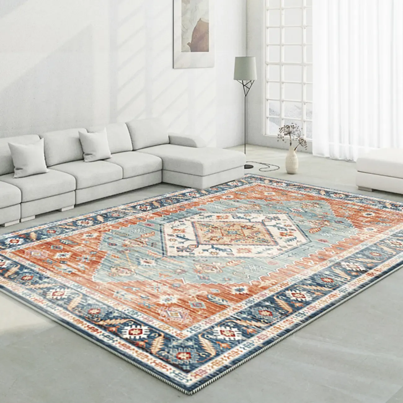 Moroccan Colorful Southwestern Rectangle Area Rug Image - 5