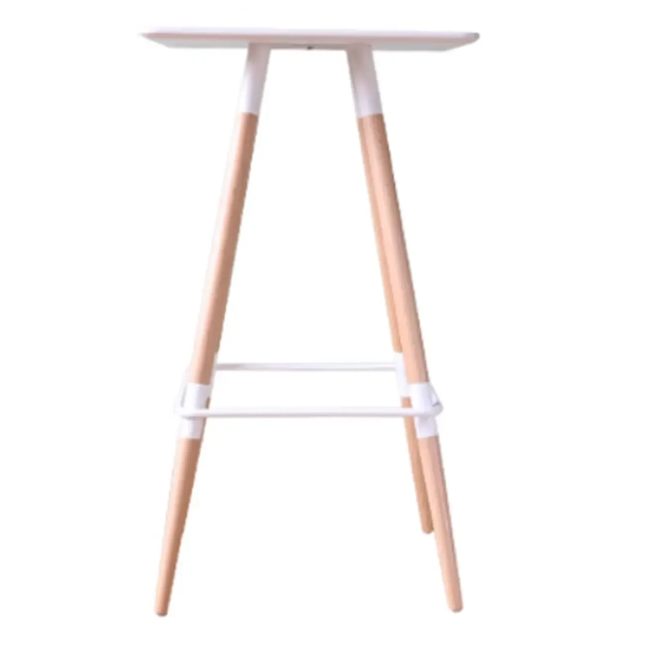 Modern Red Wooden Square Pub Tables Image - 9