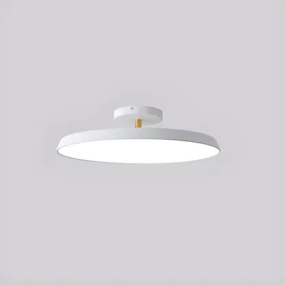 Modern Round Semi Flush Ceiling Light 3-Gear Dimming  Image - 2