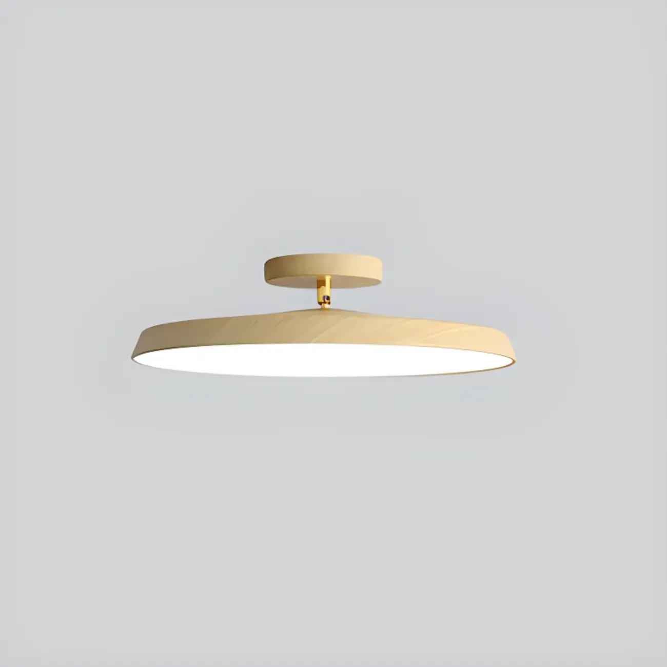 Modern Round Semi Flush Ceiling Light 3-Gear Dimming  Image - 3