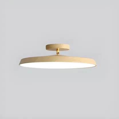 Modern Round Semi Flush Ceiling Light 3-Gear Dimming  Image - 6