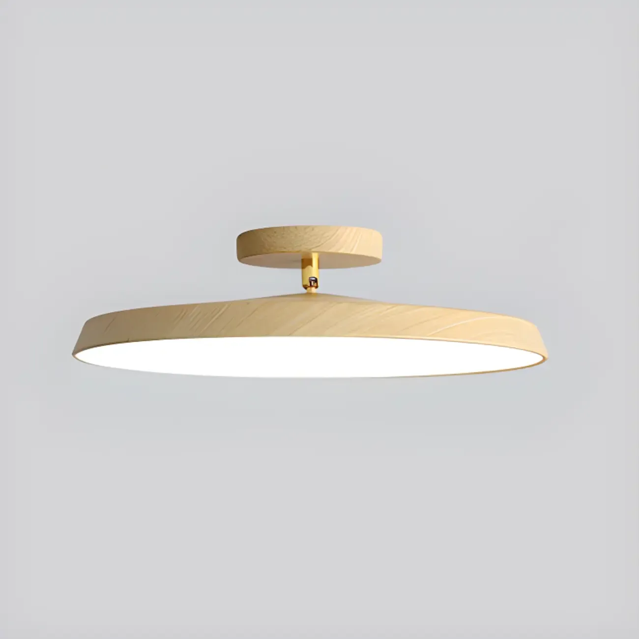 Modern Round Semi Flush Ceiling Light 3-Gear Dimming  Image - 8