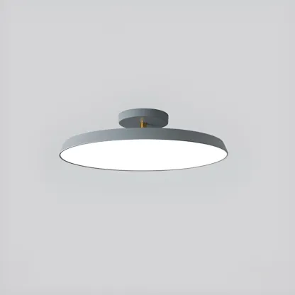 Modern Round Semi Flush Ceiling Light 3-Gear Dimming  Image - 10