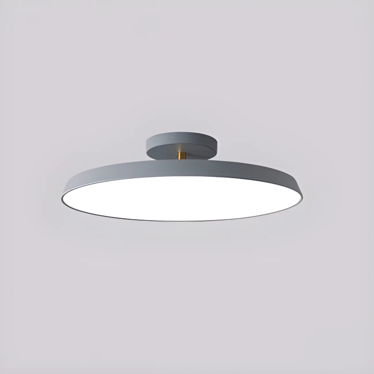 Modern Round Semi Flush Ceiling Light 3-Gear Dimming  Image - 11 | homeyfad