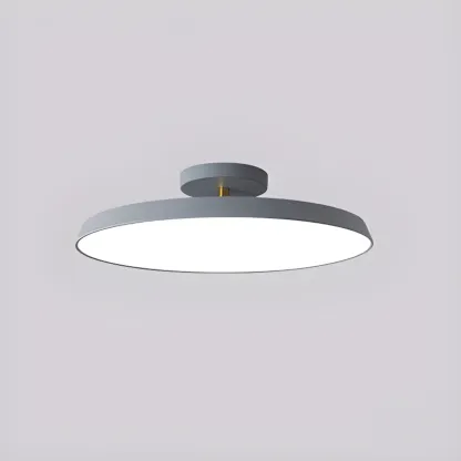 Modern Round Semi Flush Ceiling Light 3-Gear Dimming  Image - 11