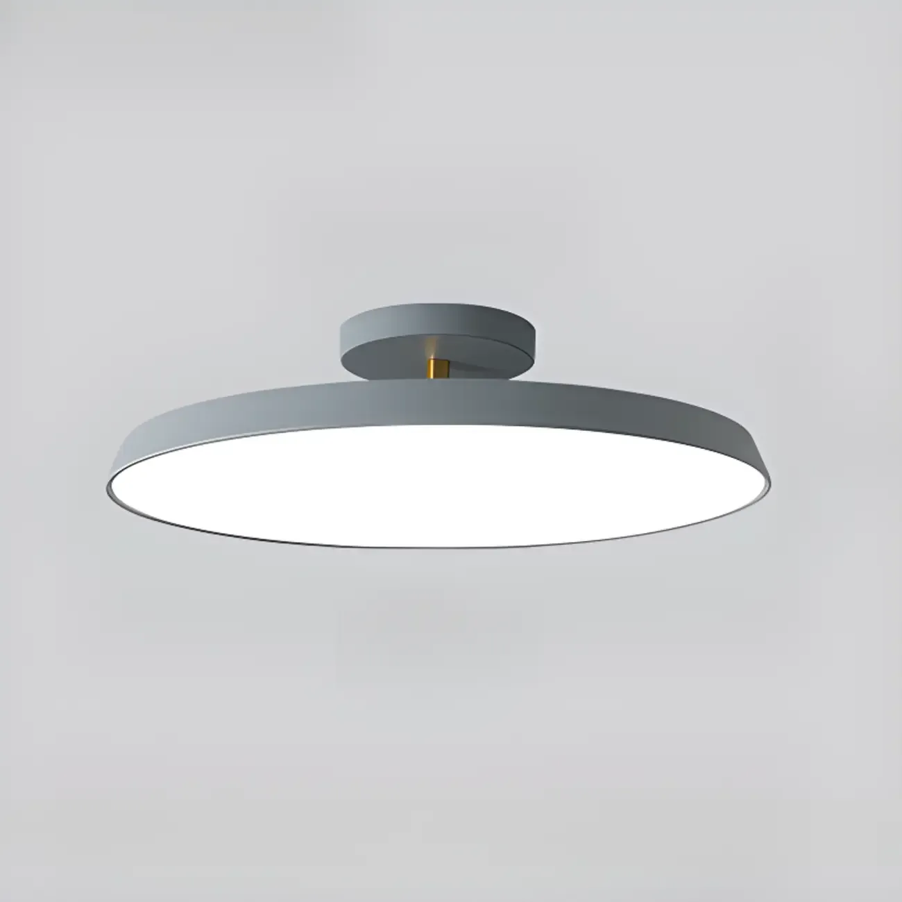 Modern Round Semi Flush Ceiling Light 3-Gear Dimming  Image - 12